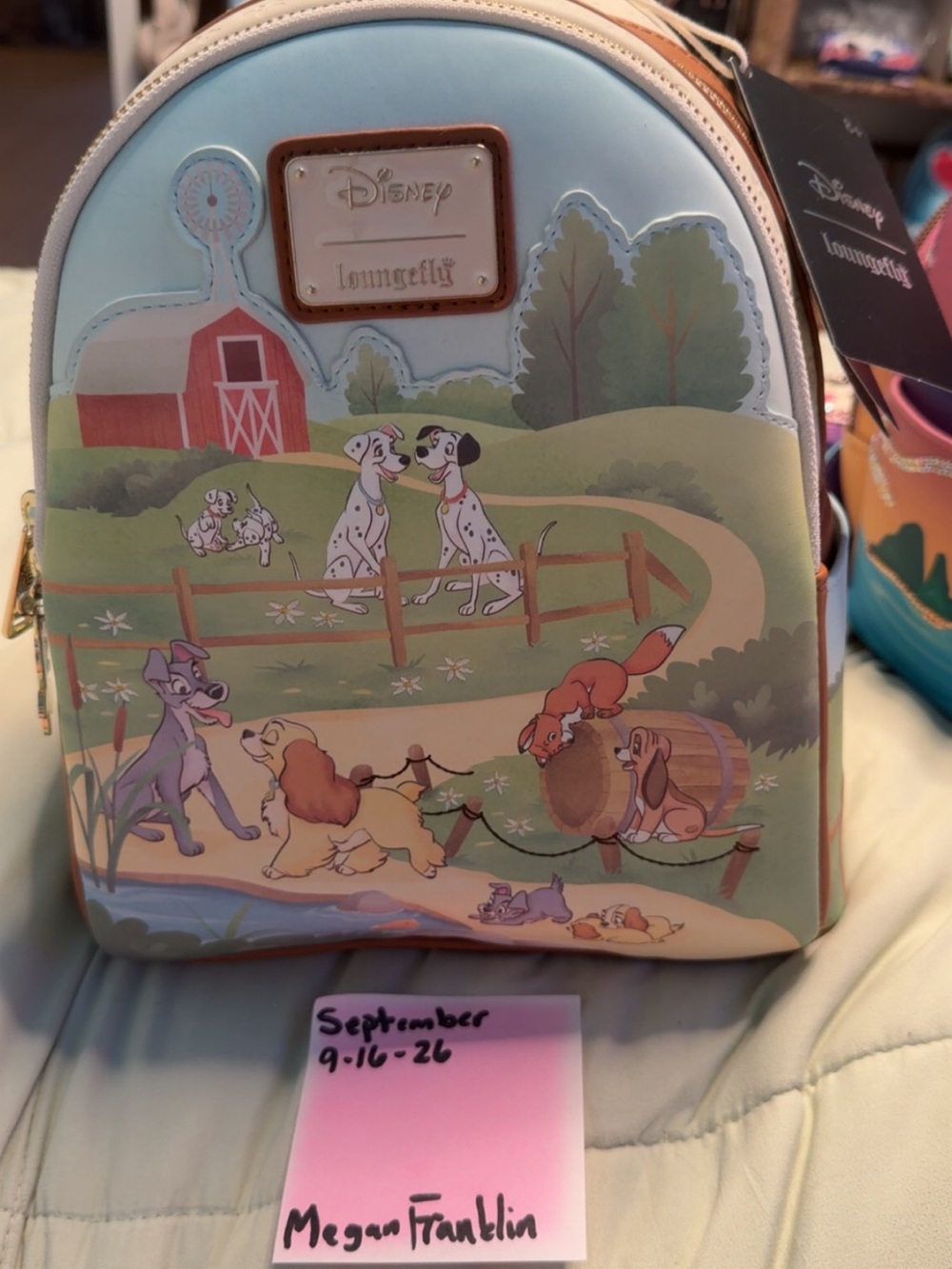 Loungefly Pastel Blue Disney 101 Dalmatians & Friends Mini Backpack